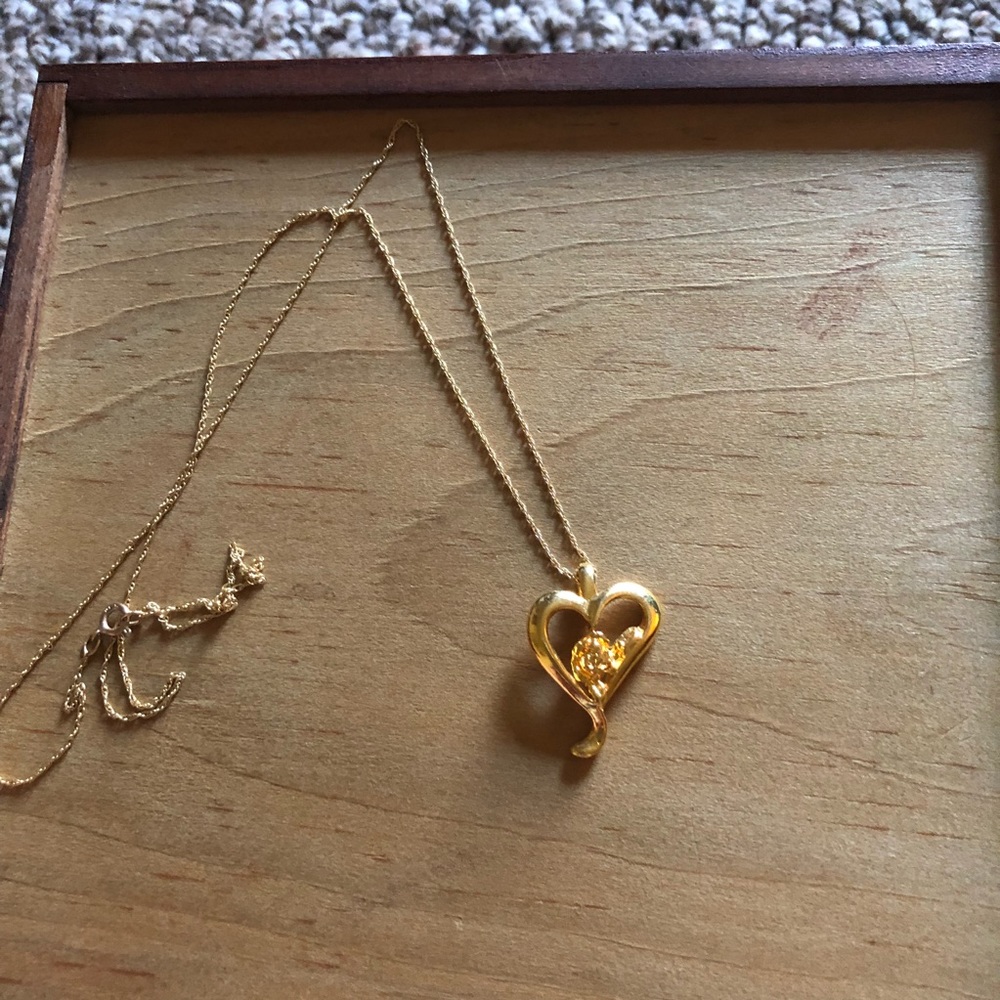 Gold plated heart